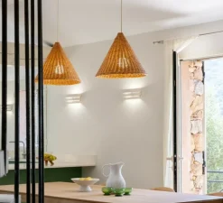 Suspension*Ferm Living Abat-jour, Dou, , Ø45cm, H37cm - naturel