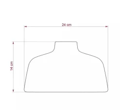 Abat-jour ou base, Materia, pour lampe à poser ou suspension, noir et blanc, Ø24cm, H14cm - Creative Cables