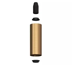 Accessoires*Creative Cables Abat-jour seul, Tub-E14 avec douille à double bague, , L6cm, H15,3cm - bronze satiné