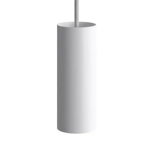 Accessoires*Creative Cables Abat-jour seul, Tub-E14 avec douille à double bague, , L6cm, H15,3cm - blanc mat