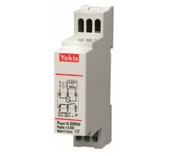 Transformateur*Yokis Accessoire, V5 Filaire, Simple, Télérupteur modulaire filaire 2000W x1, L6,5cm, H2,5cm -
