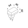 Accessoires*Davide Groppi Accessoires, alimentation électrique, noir, 110-240V, 10W, Output 5V DC, L6,4cm, H2,8cm -