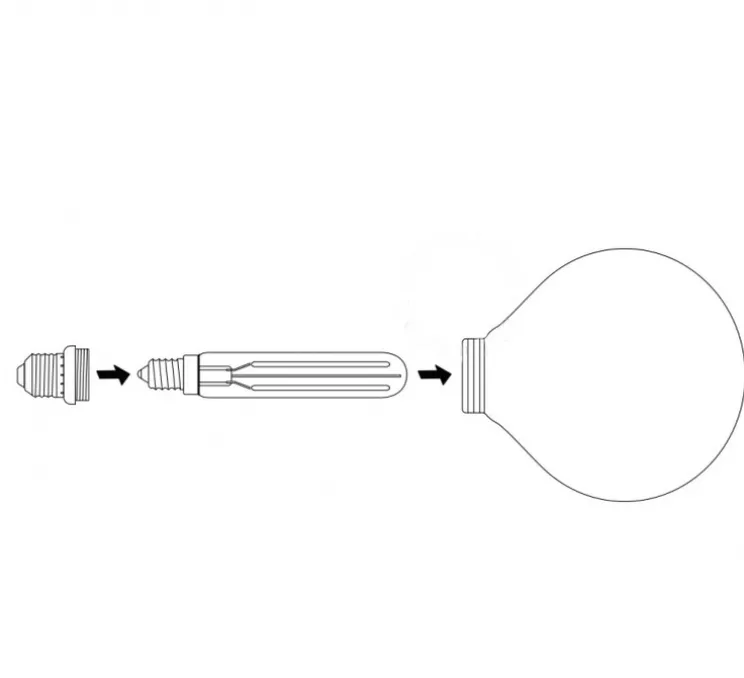 Accessoires, ampoule, E27, verre opale, blanc, LED, dim, 2700K, 350lm, Ø12,5cm, H17,5cm - Zangra