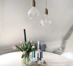 Accessoires, Ampoule LED Verre clair + dépoli , transparent, Ø12,5cm, H17,5cm - Zangra