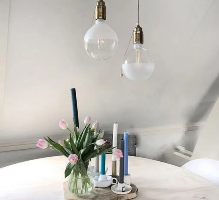 Accessoires, Ampoule LED Verre clair + dépoli , transparent, Ø12,5cm, H17,5cm - Zangra