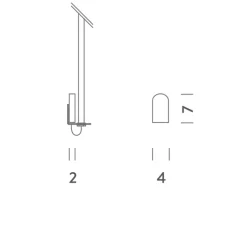 Accessoires*Nemo Lighting Accessoires, Cache pour connexion murale POTENCE MINI, , L4cm, H7cm - noir