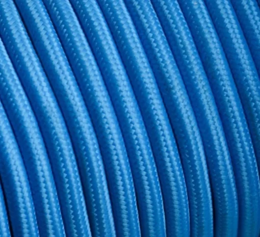 Accessoires, câble, textilecable.030.002, bleu turquoise, L200 - Zangra