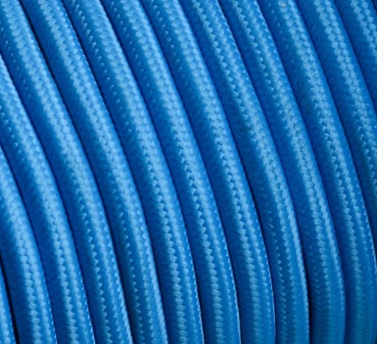 Accessoires, câble, textilecable.030.002, bleu turquoise, L200 - Zangra
