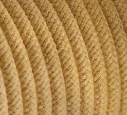 Accessoires, câble, textilecable.095.002, jaune, L100cm, H0,5cm - Zangra