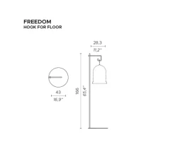 Accessoires*Contardi Accessoires, crochet sur pied, pour lampe Freedom, , IP65, Ø43cm, H166cm - noir