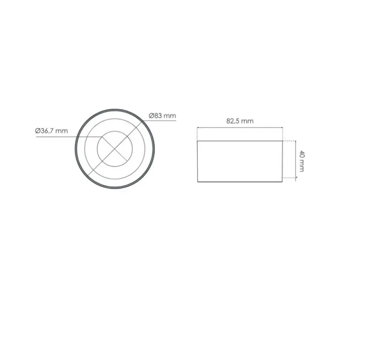 Accessoires*Solum Accessoires, Deco Drop, , Ø8,3cm, H4cm - Noir et blanc