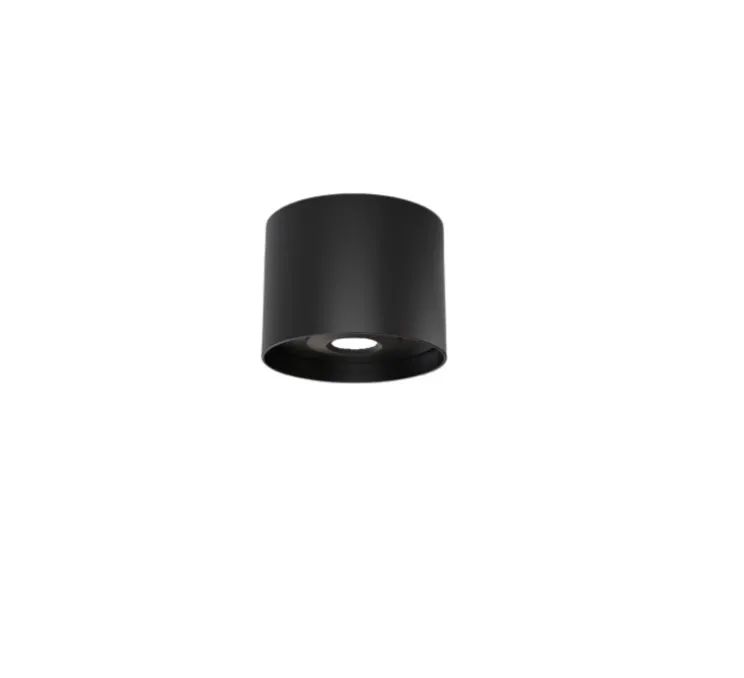Accessoires, Decociel, support d'installation en saillie pour plafond en béton, Noir, Ø15,8cm, H12cm - Solum