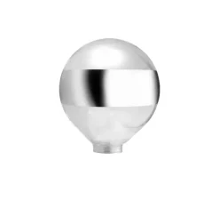 Accessoires*Zangra Accessoires, globe miroir, anneau argenté, H14,5cm, Ø12,5cm -