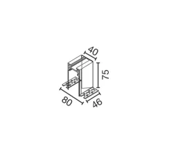 Accessoires*Faro Architectural Accessoires, Neso, générateur électrique pour rail encastrable, noir, On/Off, L8cm, H7,5cm - Faro