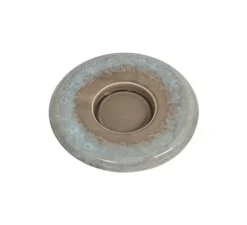 Accessoires, socle en céramique, Pina, Sable, bleu clair, Ø24,5cm, H3,3cm - Zafferano