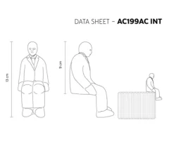 Accessoires*Karman Accessoires, Umarell, personnage assis, , Ø5cm, H13cm - blanc mat