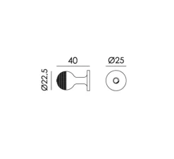 Accessoires*Tonone Accessoires,One Knob, , L2,5cm, H2,25cm - noir
