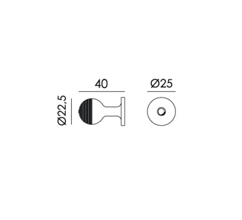 Accessoires*Tonone Accessoires,One Knob, , L2,5cm, H2,25cm - noir