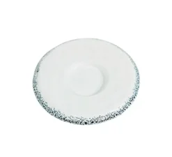 Accessoires,socle en céramique, Pina, blanc & noir, Ø24,5cm, H3,3cm - Zafferano