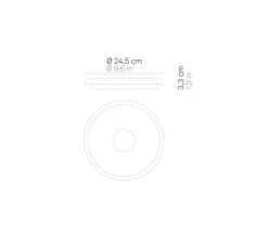 Accessoires,socle en céramique, Pina, blanc & noir, Ø24,5cm, H3,3cm - Zafferano