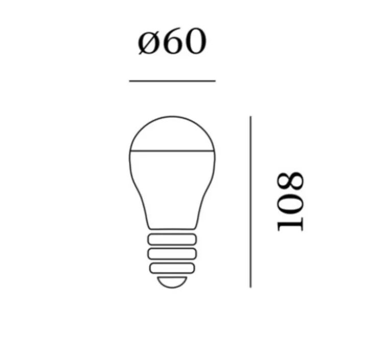 Ampoule, E27, A60 LED Mirror, or, 2700K, 406lm, Ø6cm, H10,8cm - Wever&Ducré