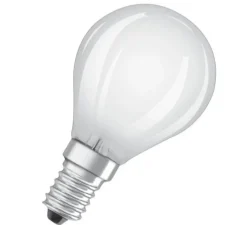 Ampoule, E14, dépolie, LED, 3,4W, 2700K, 470lm, Ø4,5cm, H8,4cm - Osram