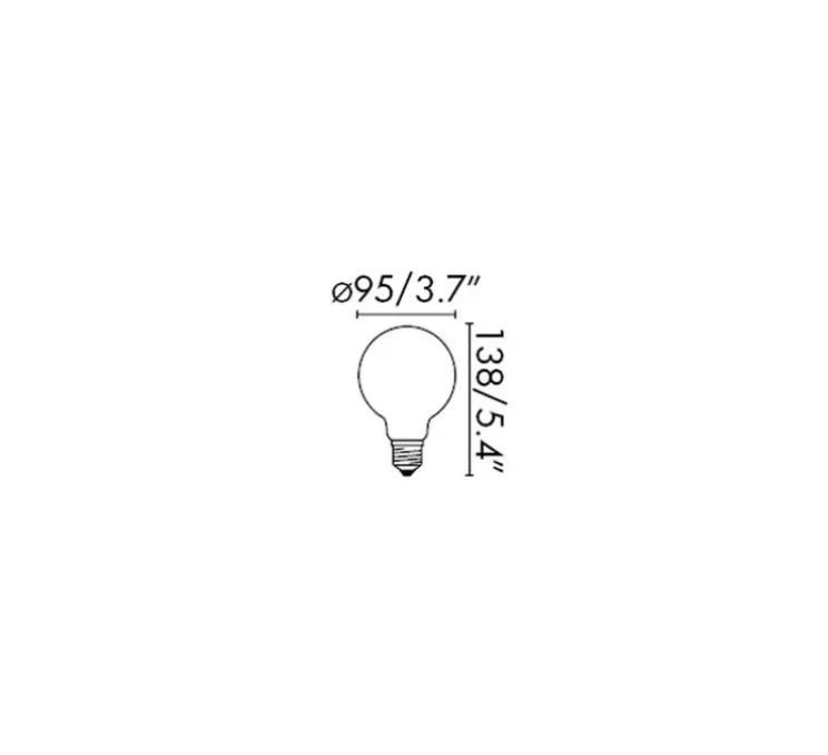 Ampoule, E27, filamant, LED, 4W, 2700K, 470lm, Ø9,5cm, H13,8cm - FARO