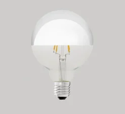 Ampoule*Faro Ampoule, E27, LED, Filament, miroir, , 2200k, 400ln, Ø9,5 cm, H12,8cm - ARGENT