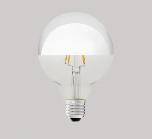 Ampoule*Faro Ampoule, E27, LED, Filament, miroir, , 2200k, 400ln, Ø9,5 cm, H12,8cm - ARGENT
