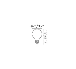 Ampoule, E27, LED, 900Lm, 2700K, opalin, dimmable, Ø9.5cm, H12cm, 8w - Faro
