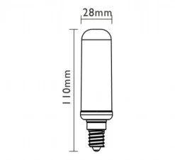 Ampoule*Marino Cristal Ampoule, E14, LED, T28, 3000K, 950lm, Ø2,8cm, H11cm - blanc