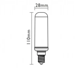 Ampoule, E14, LED, T28, 3000K, 900lm, dim, Ø2,8cm, H11cm - Marino Cristal