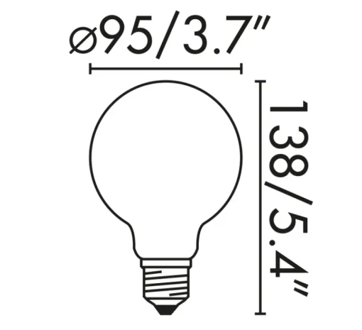 Ampoule*Faro Ampoule, E27, milky, , LED, Ø9,5cm, 8W, 2700K, 800Lm - blanc brillant