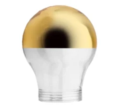 Ampoule, E27, Miroir Capuchon, blanc, or, dim, LED, 2200K, 200lm, Ø6cm, H11,2cm - ZANGRA