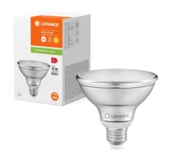 Ampoule, E27, PAR30 75 36°, transparent, LED, 10W, 2700K, 633lm, dimmable, Ø9,5cm, H9,3cm - Ledvance