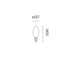 Ampoule E14, variable, opalin, Ø3,7cm, H10cm - Wever&Ducré