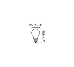 Ampoule*Faro Ampoule, Filament, LED, E27, Ø6cm, H10,5cm, 2700K, 470lm, 4W - transparent