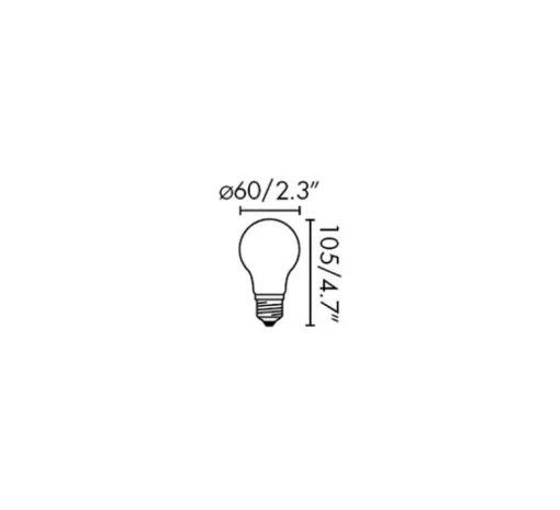Ampoule*Faro Ampoule, Filament, LED, E27, Ø6cm, H10,5cm, 2700K, 470lm, 4W - transparent