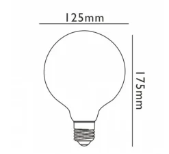 Ampoule*Marino Cristal Ampoule Globoled Filoled, 2W, LED, E27, 2700K, 200lm, non-variable, Ø12,5cm, H17,5cm - transparent