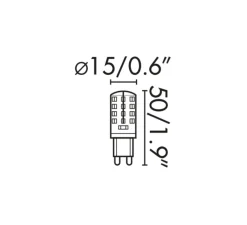 Ampoule*Faro Ampoule LED, AMPOULE G9 LED 3,5W 2700K 350Lm, H5cm - transparent
