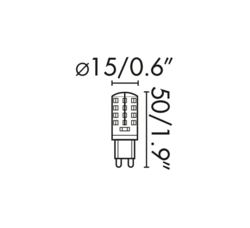 Ampoule*Faro Ampoule LED, AMPOULE G9 LED 3,5W 2700K 350Lm, H5cm - transparent