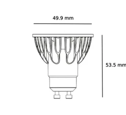 Ampoule LED, Brilliant MR16 - GU10, 25°, argent, dim, 3000K, 660 lm, CRI ><noscript><img width=