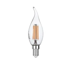 Ampoule LED, E14, Coup de vent, Transparent, filaments, 2700K, 470 lm, Ø3,5cm, H12cm - Nedgis