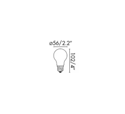 Ampoule LED, E27, Filament, ambre, 2700k, 400lm, Ø5,6cm, H10,2cm - Faro