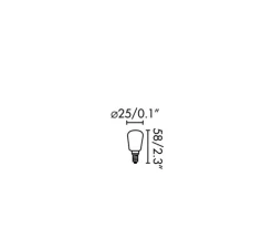Ampoule LED, E14, Filament, Ø2,5cm, 1W, 2700K, 120 lm - Faro