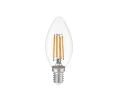 Ampoule LED, E14, Flamme, Transparent, filaments, dim, 4000K, 470 lm, Ø3,5cm, H10cm - Nedgis