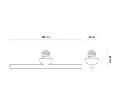 Ampoule*Beem Ampoule LED, E27, Smile 3, , 2700K, 400lm, dimmable, L22cm, H6cm - verre opal blanc, noir