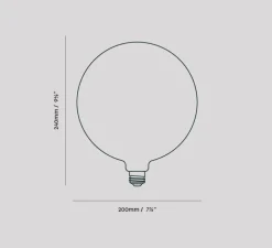 Ampoule LED, E27, Sphere V, 8W, Dim to Warm, 2000-2800K, 720lm, Porcelaine, Ø15cm, H17,5cm - Tala