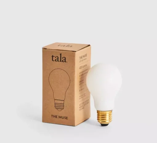 Ampoule LED, E27, The Muse, Blanc mat, IP54, LED, dim, 2800K, 400 lm, Ø6,3cm, H13cm - Tala