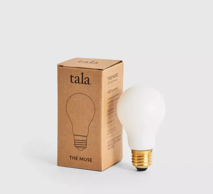 Ampoule LED, E27, The Muse, Blanc mat, IP54, LED, dim, 2800K, 400 lm, Ø6,3cm, H13cm - Tala